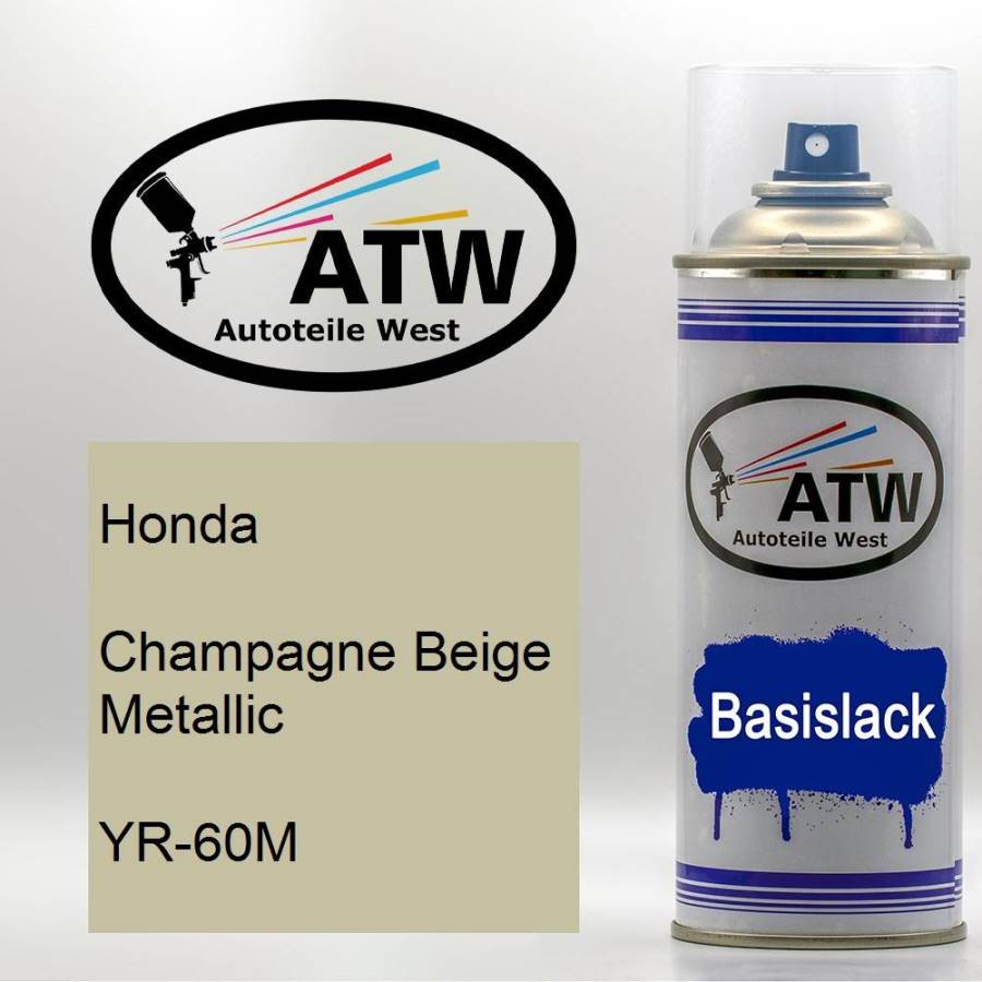 Honda, Champagne Beige Metallic, YR-60M: 400ml Sprühdose, von ATW Autoteile West.